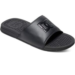 DC Men's Black on Black Bolsa Slides, size 12